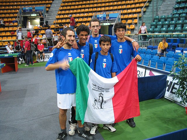 Les sportifs italiens vêtus de bleu ?